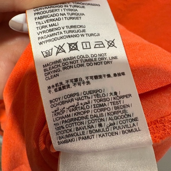 NWOT-Mens Superdry Vintage Logo Authentic Fade Long Sleeve T-Shirt - Orange - Picture 8 of 9